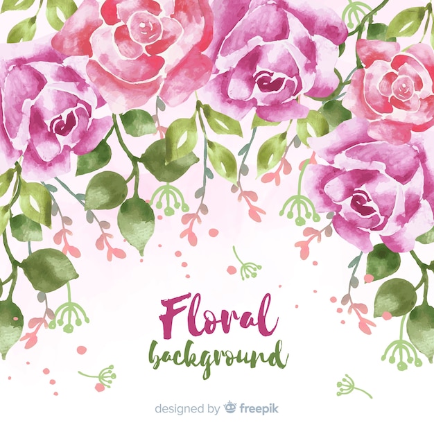 Lovely watercolor floral background