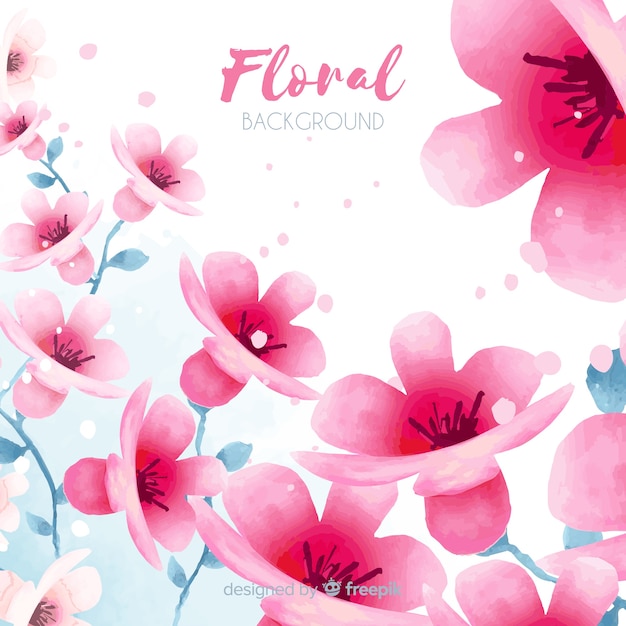 Lovely watercolor floral background