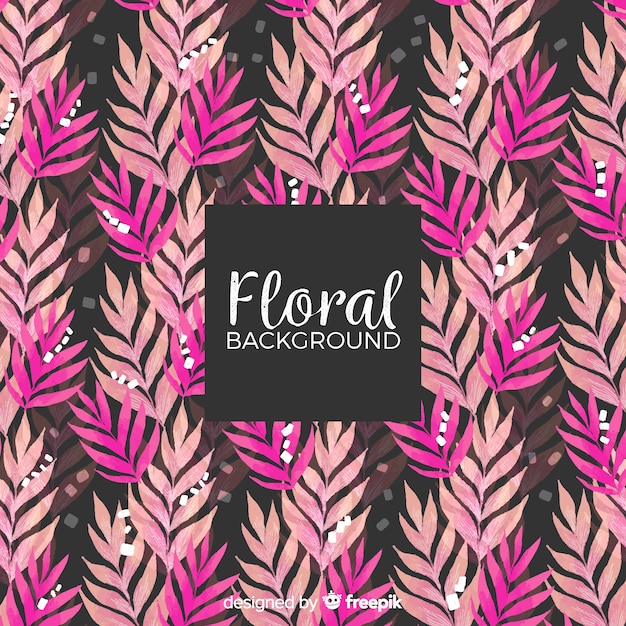 Free vector lovely watercolor floral background