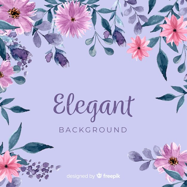 Lovely watercolor floral background