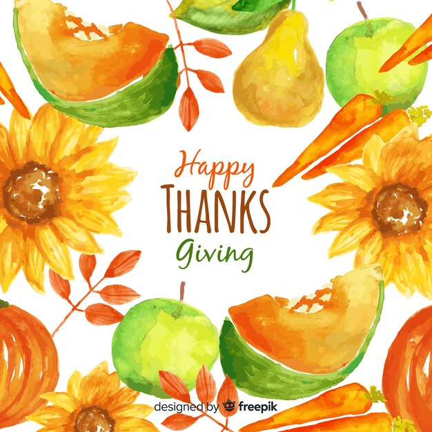 Lovely watercolor thanksgiving background