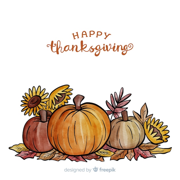 Lovely watercolor thanksgiving day background