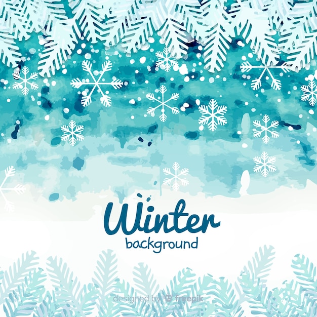 Lovely watercolor winter background