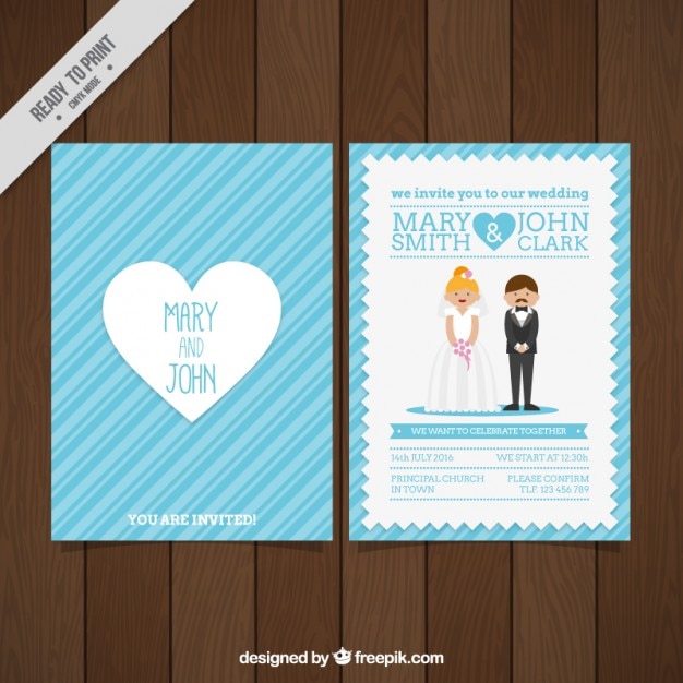 Free vector lovely wedding card