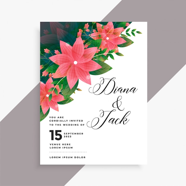 Lovely wedding invitation card design