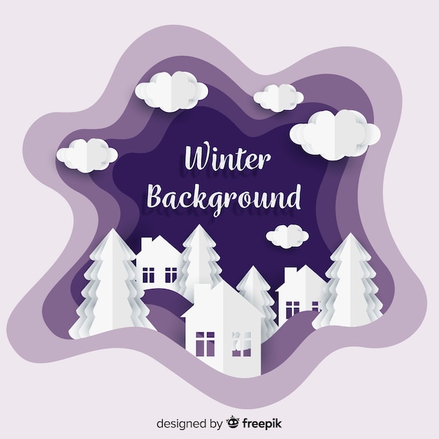 Lovely winter background with paper texture
