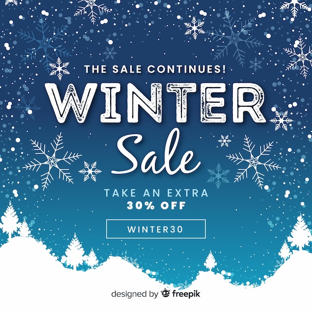 Lovely winter sale background