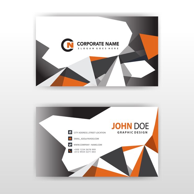 Free vector low poly business card