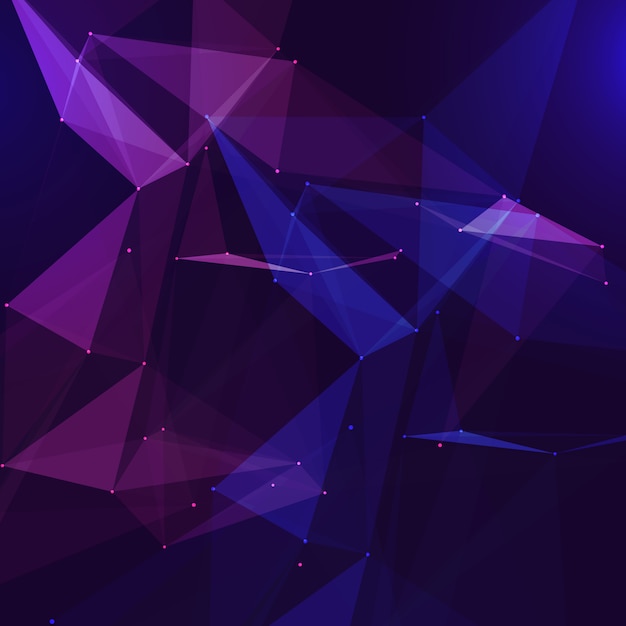 Free vector low poly connections abstract design