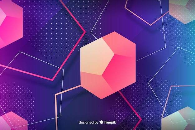 Low poly geometric shapes background design