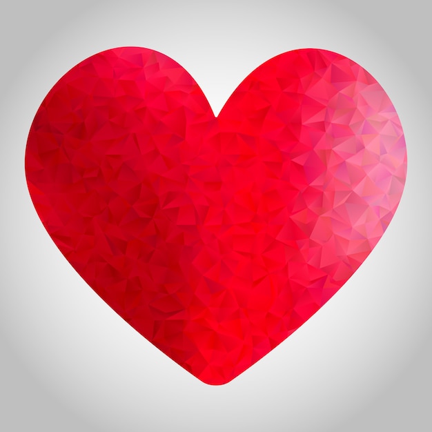 Бесплатное векторное изображение Низкополигональная сердце