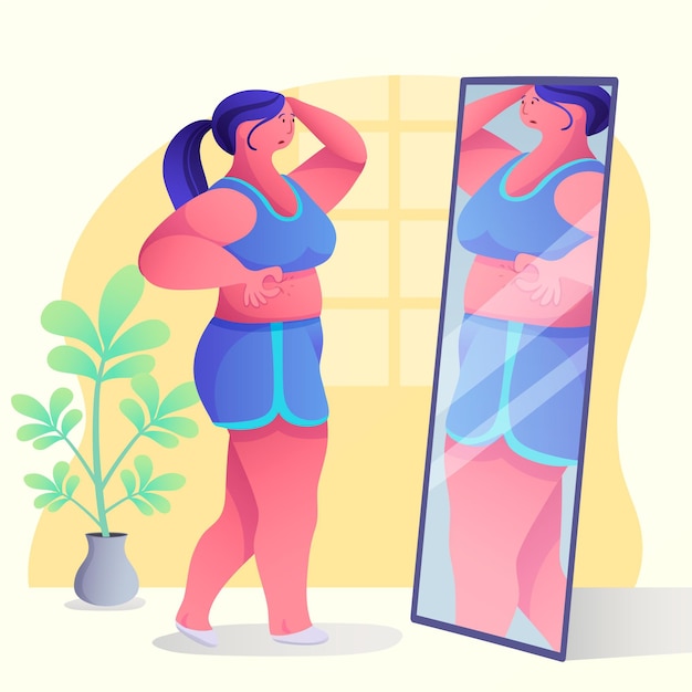 Low self-esteem illustration