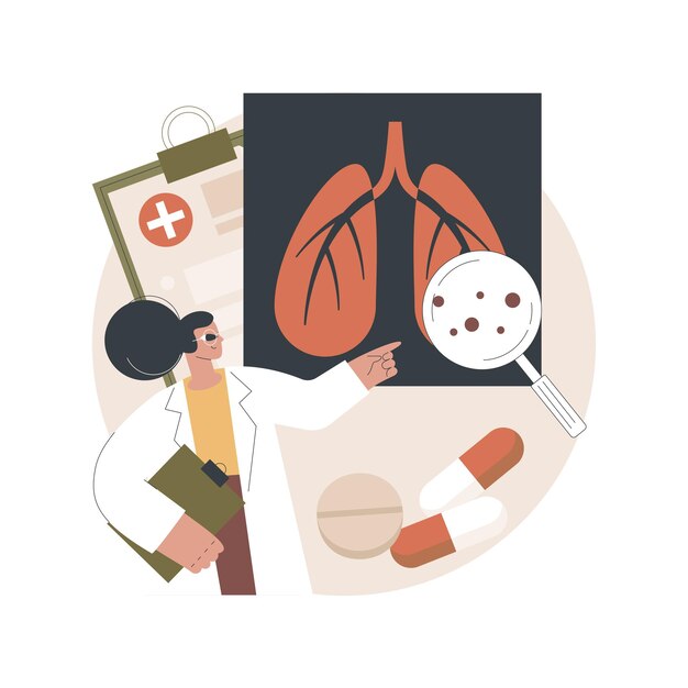 Lower respiratory infections abstract concept illustration