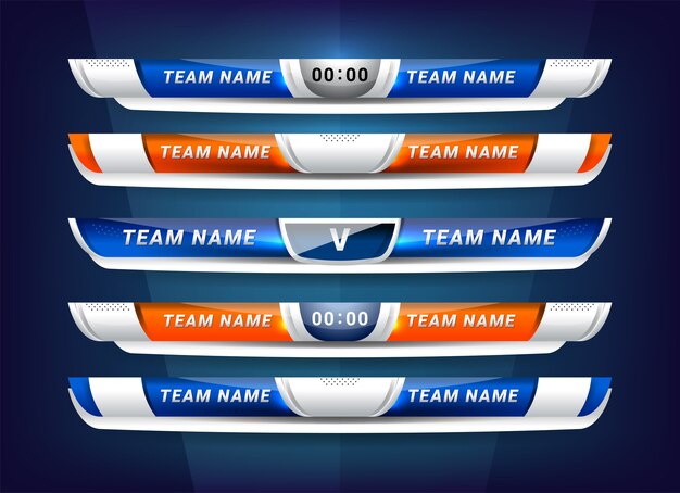 Premium Vector | Lower thirds graphic template for sport