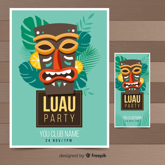 Бесплатное векторное изображение luau party banner