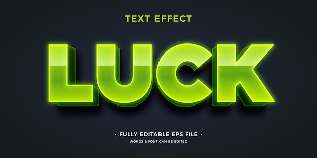 Текстовый эффект удачи