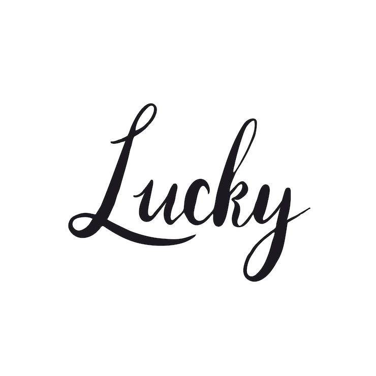Free Vector lucky word typography style vector