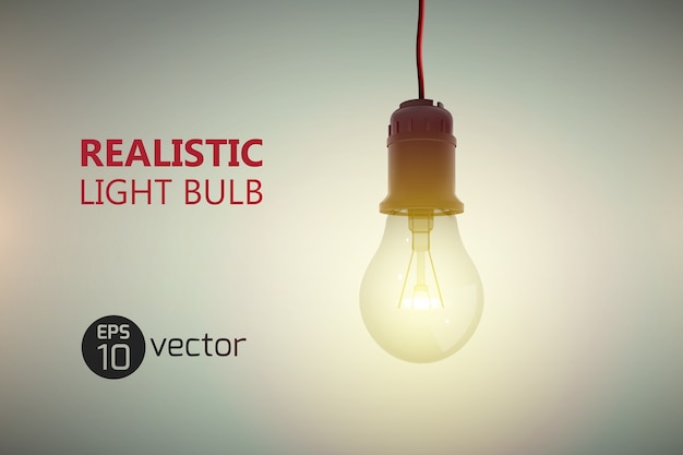 Free vector luminant light bulb background