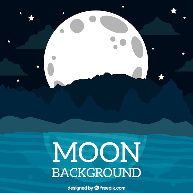 Free vector lunar landscape background