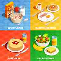 Free vector lunch meal design concept