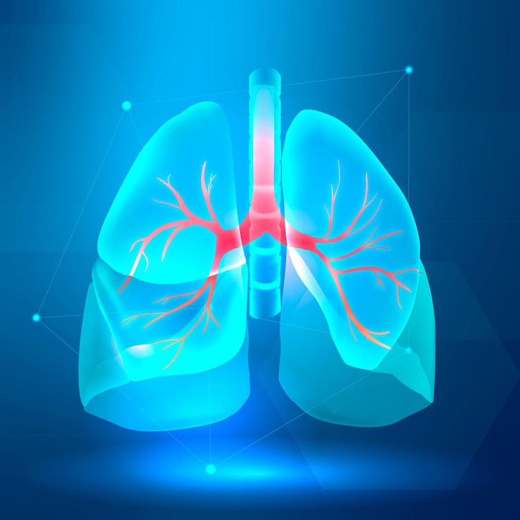 मुफ़्त वेक्टर lung banner for respiratory system smart healthcare