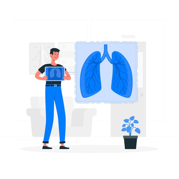 Free vector lungs concept illustration