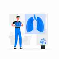 Free vector lungs concept illustration