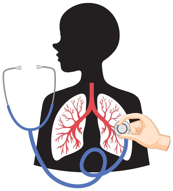 Free vector lungs human icon vector