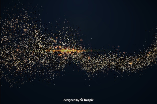 Luxurious background with golden particles