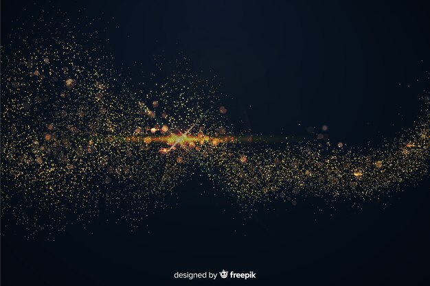 Luxurious background with golden particles