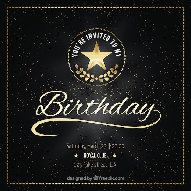 Free vector luxurious birthday card