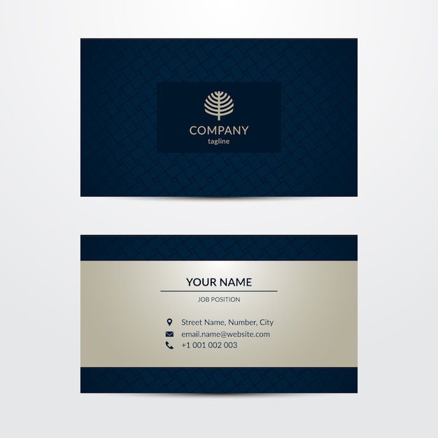 Free vector luxurious business card template