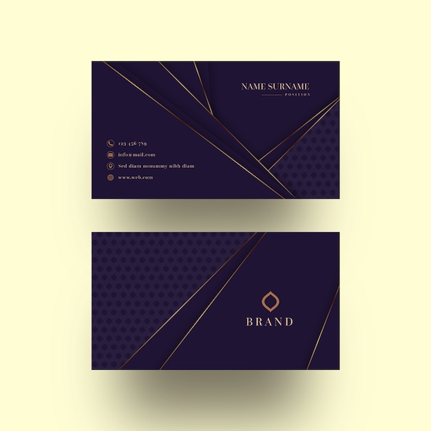 Free vector luxurious business card