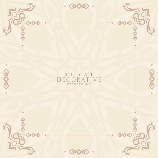 Luxurious elegant decorative floral frame background vector