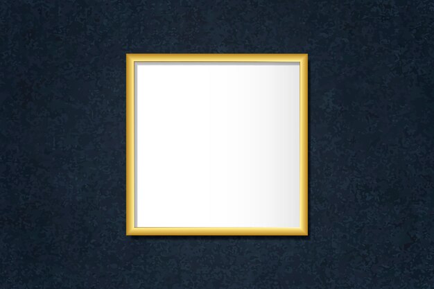 Luxurious golden frame mockup on a wall vector