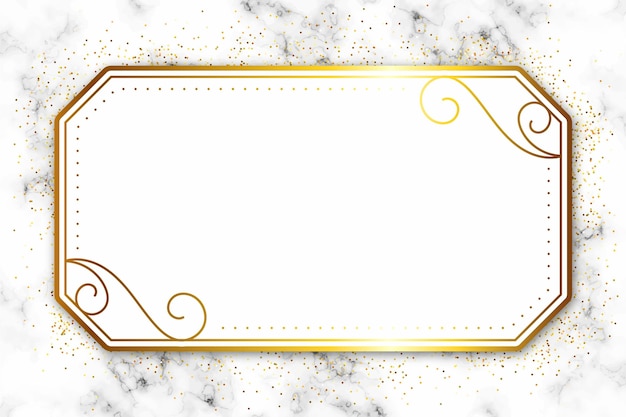 Free vector luxurious golden frame with ornaments