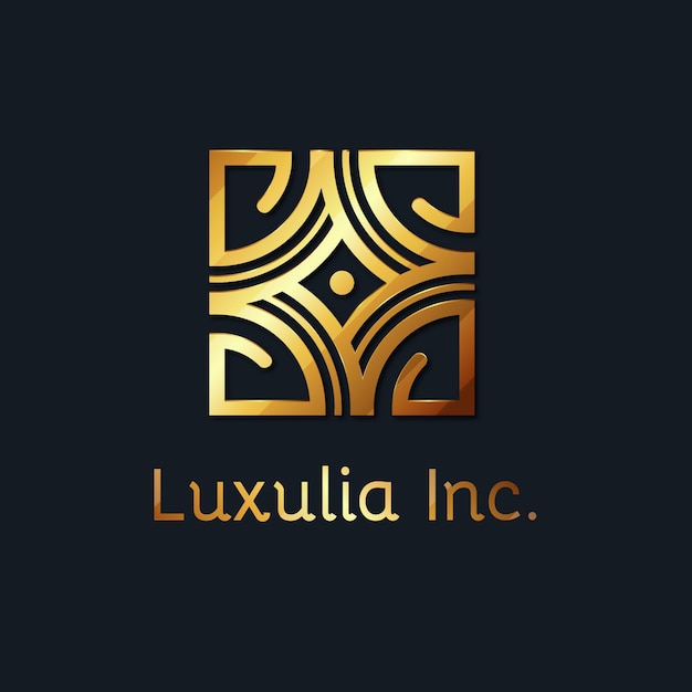 Free vector luxurious golden logo template