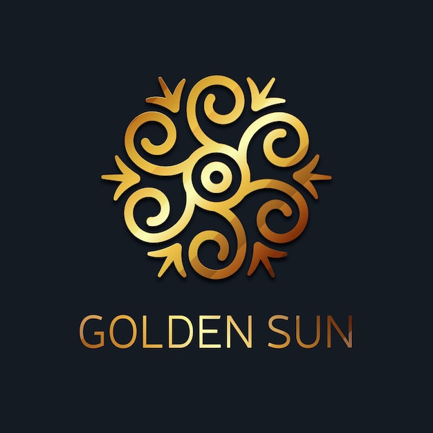 Luxurious golden logo template
