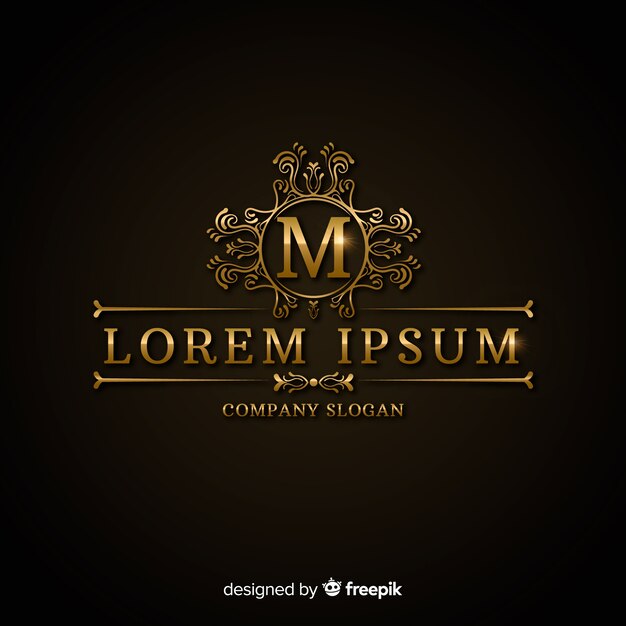 Luxurious golden logo template