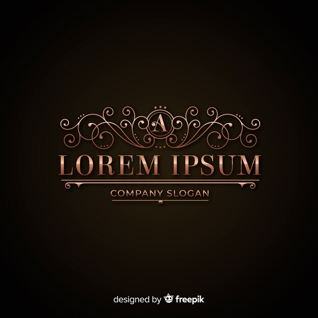 Luxurious golden logo template