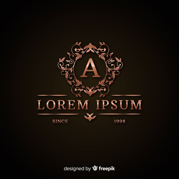 Luxurious golden logo template