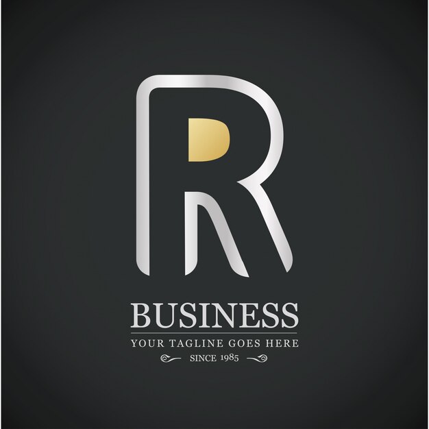 Luxurious logo with letter r