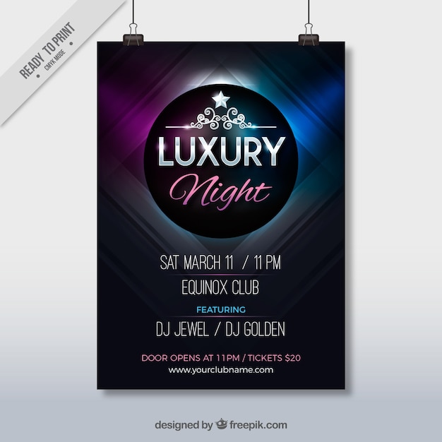 Free vector luxurious party poster