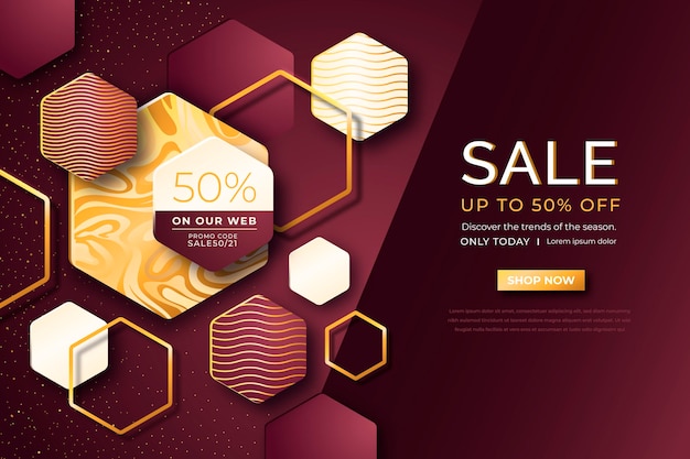 Free vector luxurious sale wallpaper