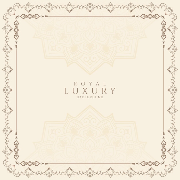 Free vector luxurious stylish vintage floral frame background