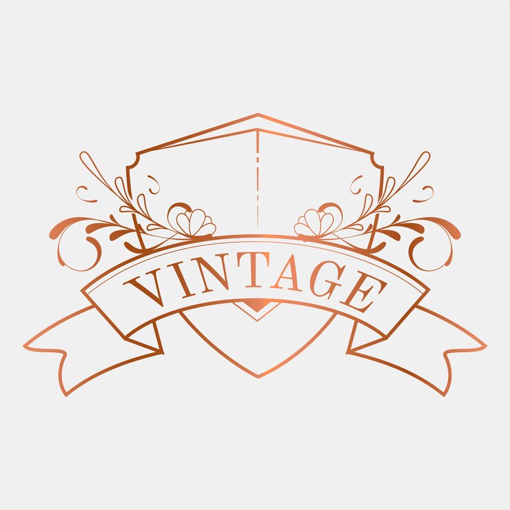 Free Vector luxurious vintage art nouveau badge vector