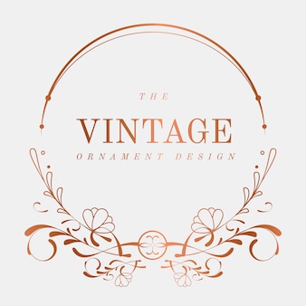 Luxurious vintage art nouveau badge vector