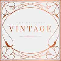 Free vector luxurious vintage art nouveau badge vector