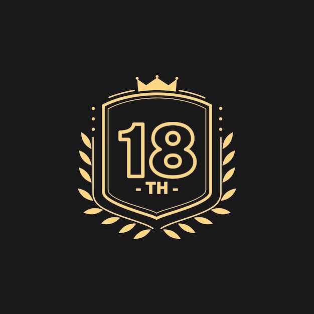 Роскошный логотип 18-летия