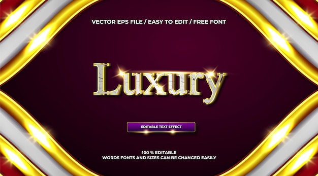 Luxury 3d text effect templete